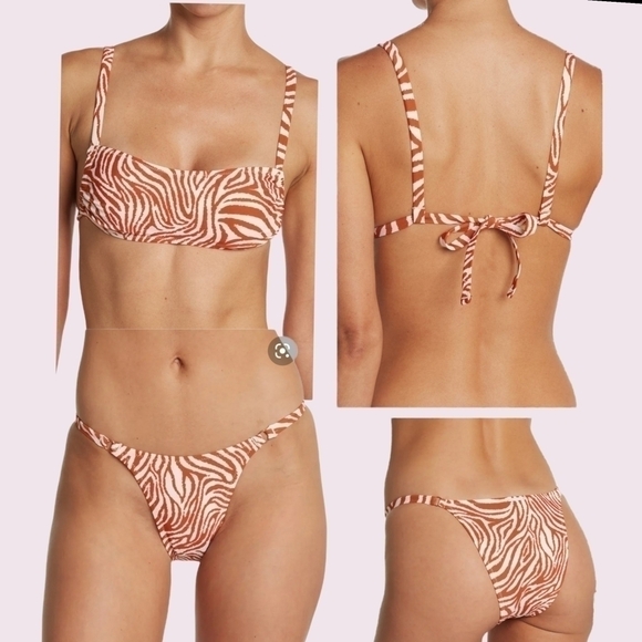 Kendall AND KYLIE GATHERED BANDEAU BIKINI SET SIZE XL - Picture 1 of 7